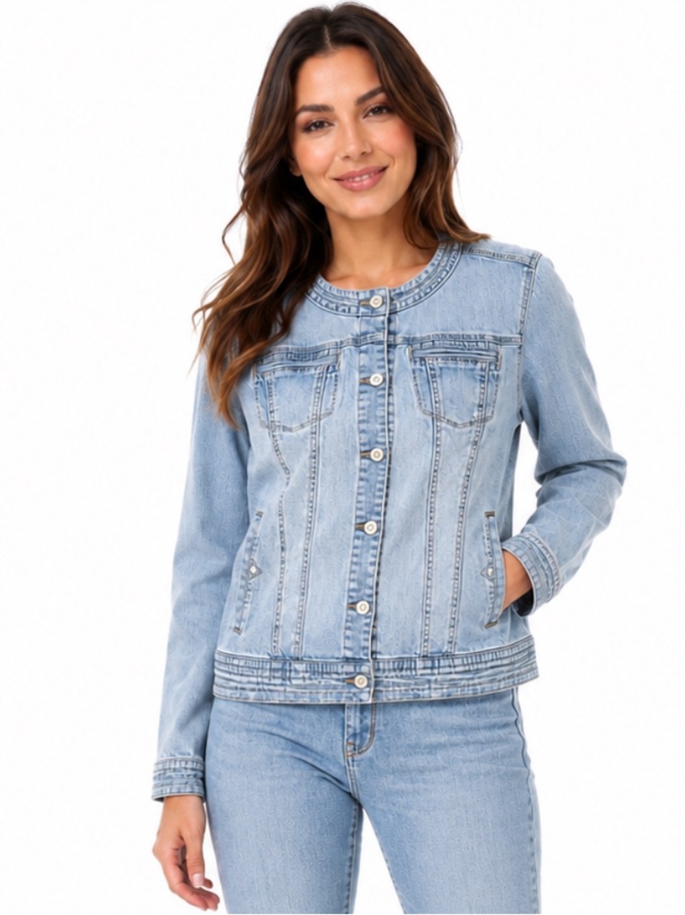 Chambrai‎ California Belmont Bleach Denim Jacket Light Wash - Size XL